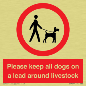 Please keep all dogs on a lead around livestock